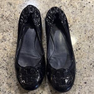 Tory Burch Glossy Black Flats